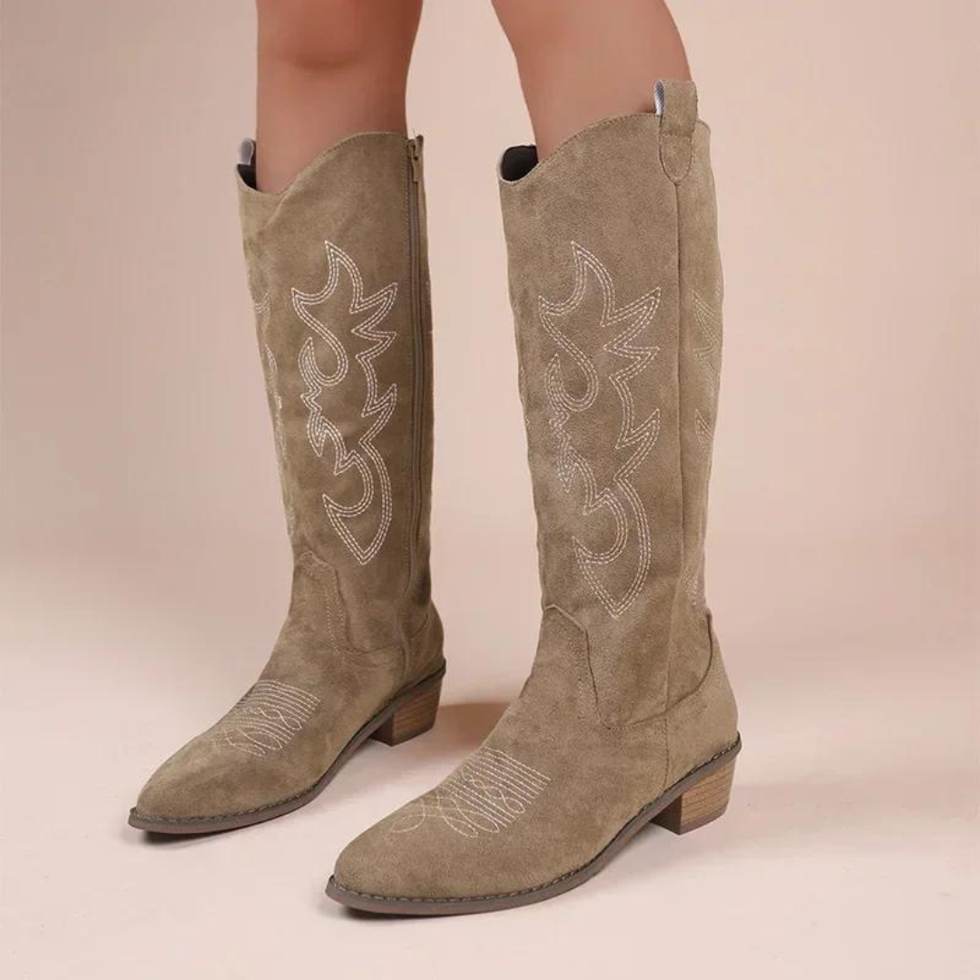 Bestickte Western-Cowboystiefel für Frauen R&B