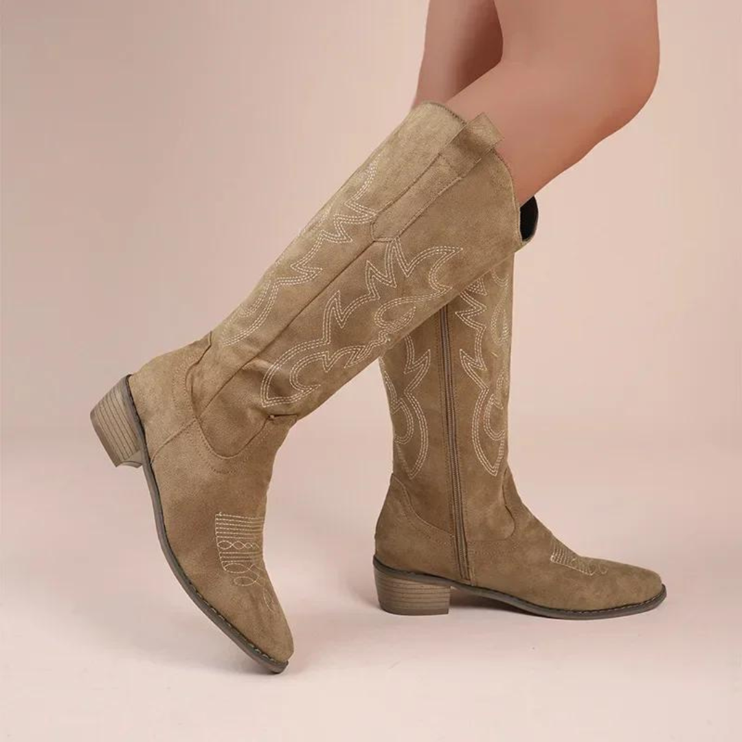 Bestickte Western-Cowboystiefel für Frauen R&B
