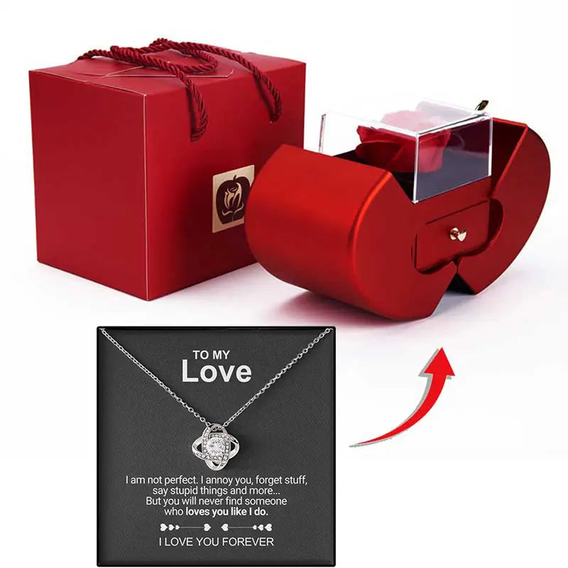 R&B Liebe Halskette Luxus Rose Box