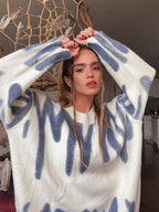 R&B | Damen Gestreifter Strickpullover