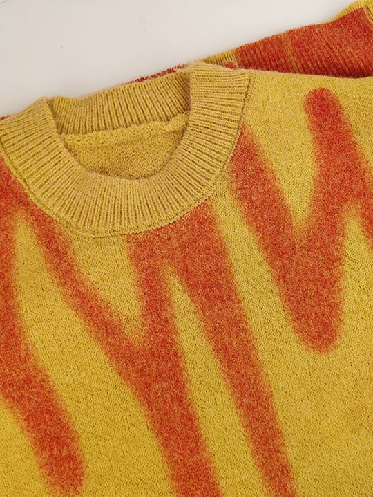 R&B | Damen Gestreifter Strickpullover
