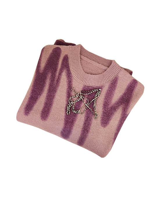 R&B | Damen Gestreifter Strickpullover