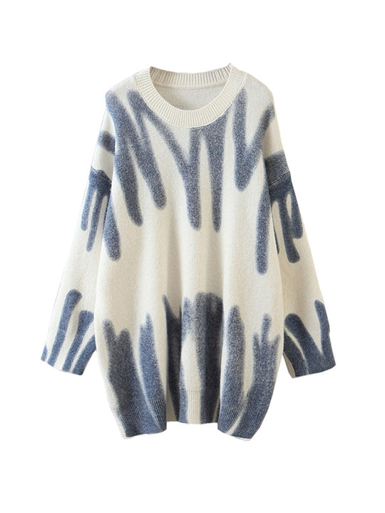 R&B | Damen Gestreifter Strickpullover