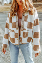 R&B | Gepunkteter Sherpa-jacke Weich und Warm Perfekt für Kaltes Wetter