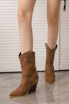 R&B | Spitz Zulaufende Western-Stiefel Bis Zur Wade
