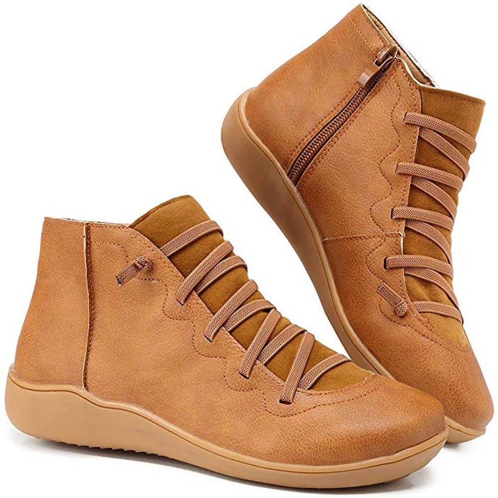 Damen Stiefeletten Modische Synthetikleder Schwarz Elegant Bequem R&B