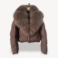 R&B | Winter Pufferjacke mit Kunstfellkragen für Damen