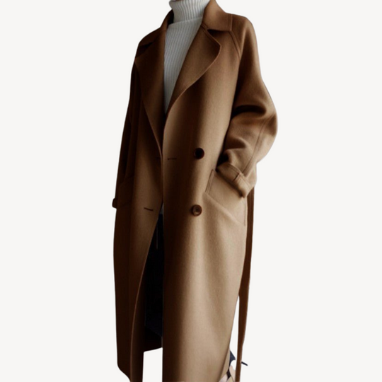 R&B | Damen Wollmischung Doppelreiher Mantel