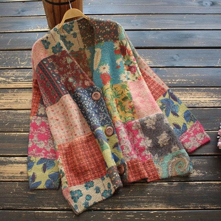 R&B | Kariertes Cardigan Pullover