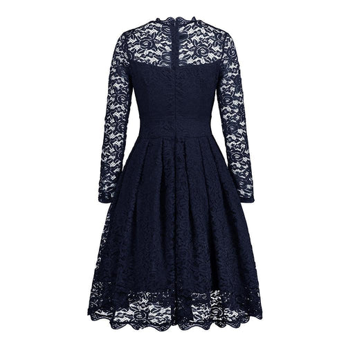 R&B | Knopfron Laced Sleeve Kleid