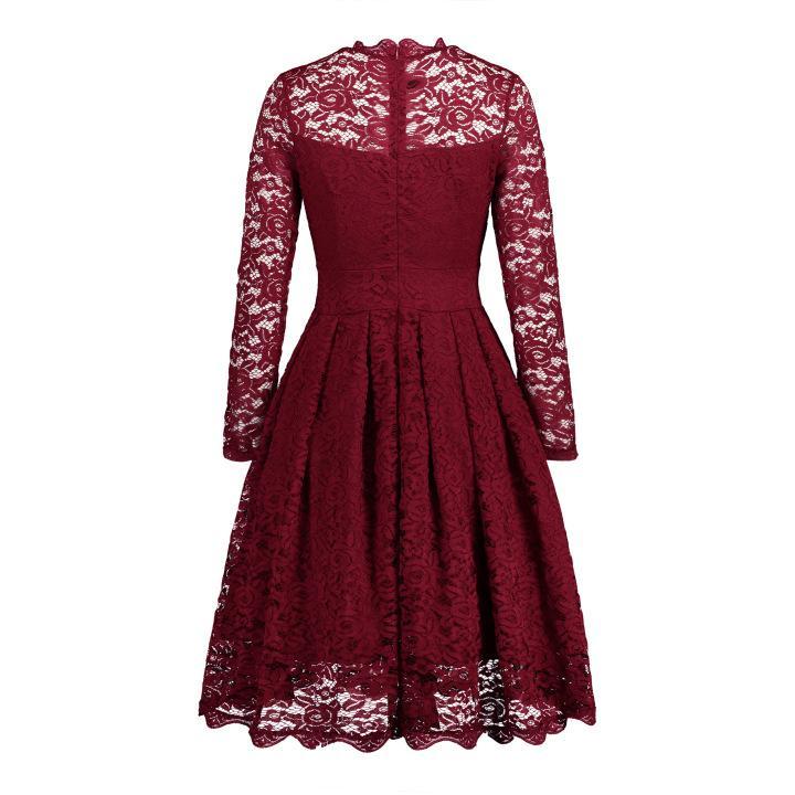 R&B | Knopfron Laced Sleeve Kleid