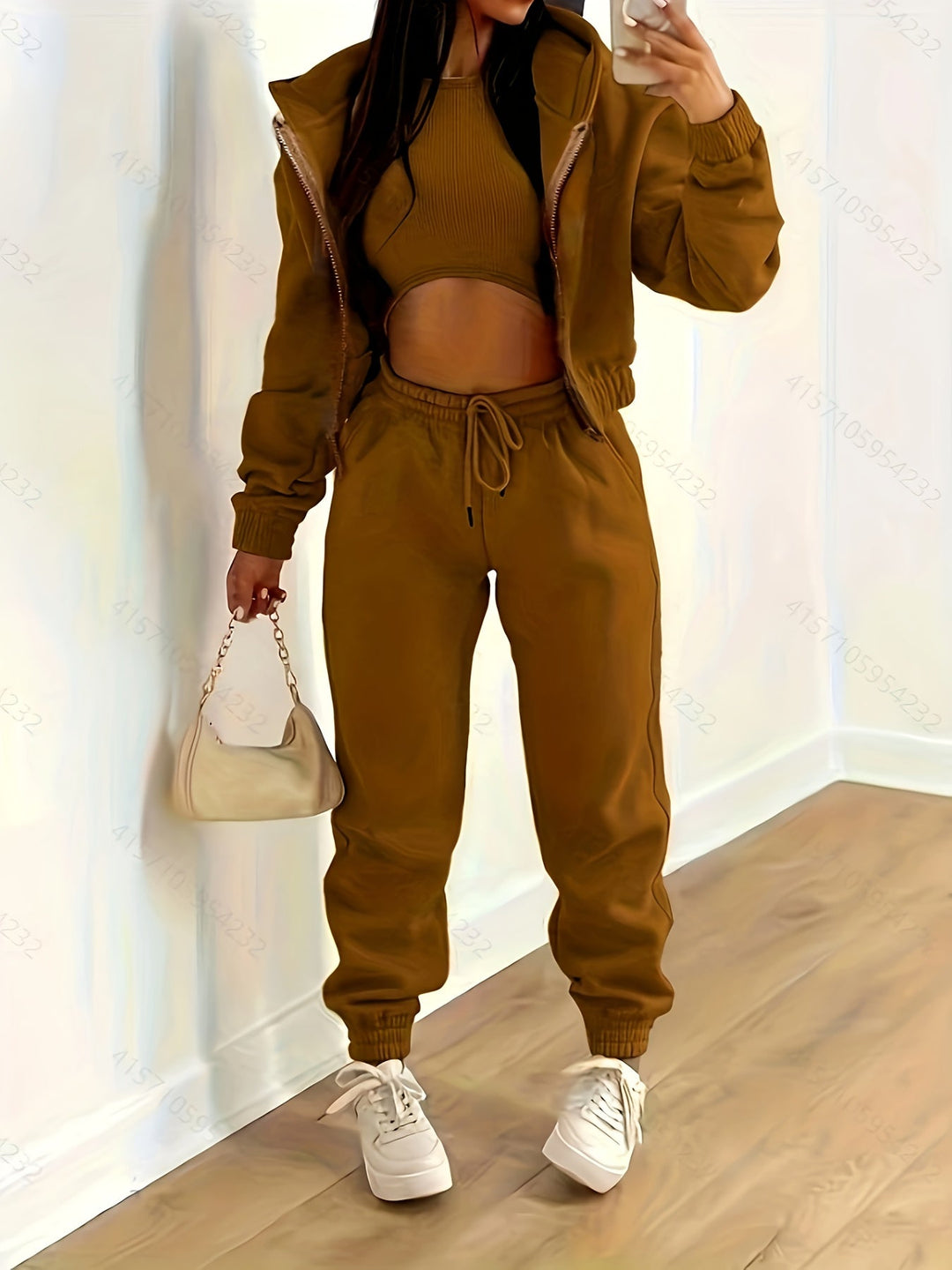 R&B | Kapuzenjacke & Tanktop & Jogginghose Drei Teilige Satz Outfits