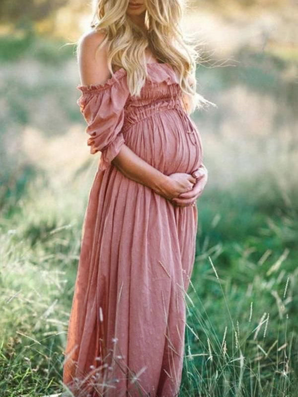 R&B | Boho Chic: Umstandsmode Boot Hals Ranken Kleid