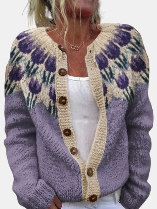 R&B | Blumenmuster Cardigan