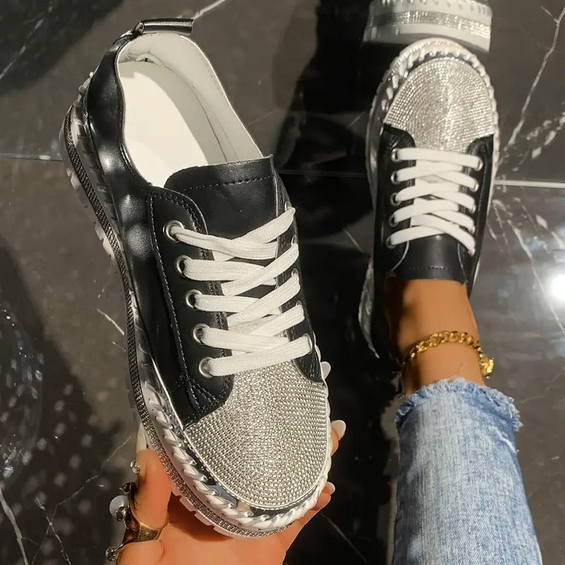 bequeme orthopädische Sneakers mit Pailletten R&B R&B