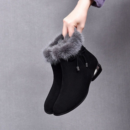 Leder-Stiefeletten mit Mittelabsatz R&B R&B