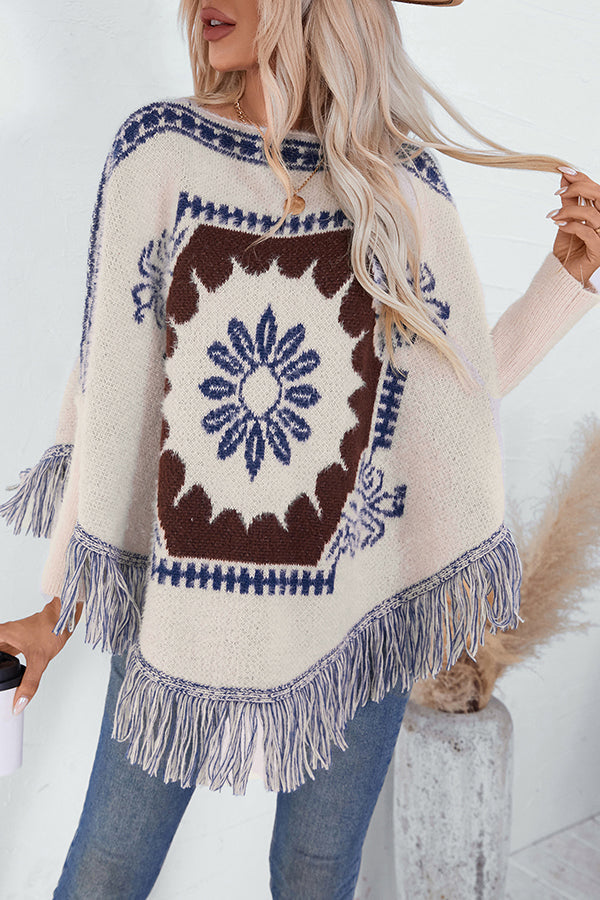 R&B | Strickpullover mit Quasten-Saum