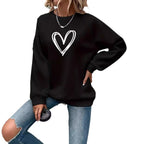 R&B | Print Rundhals-Langarmsweatshirt