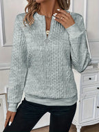R&B | Eleganter Reißverschluss-Pullover für Komfort und Stil