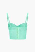 Bustier-Oberteil aus Netzstoff mit Bügeln