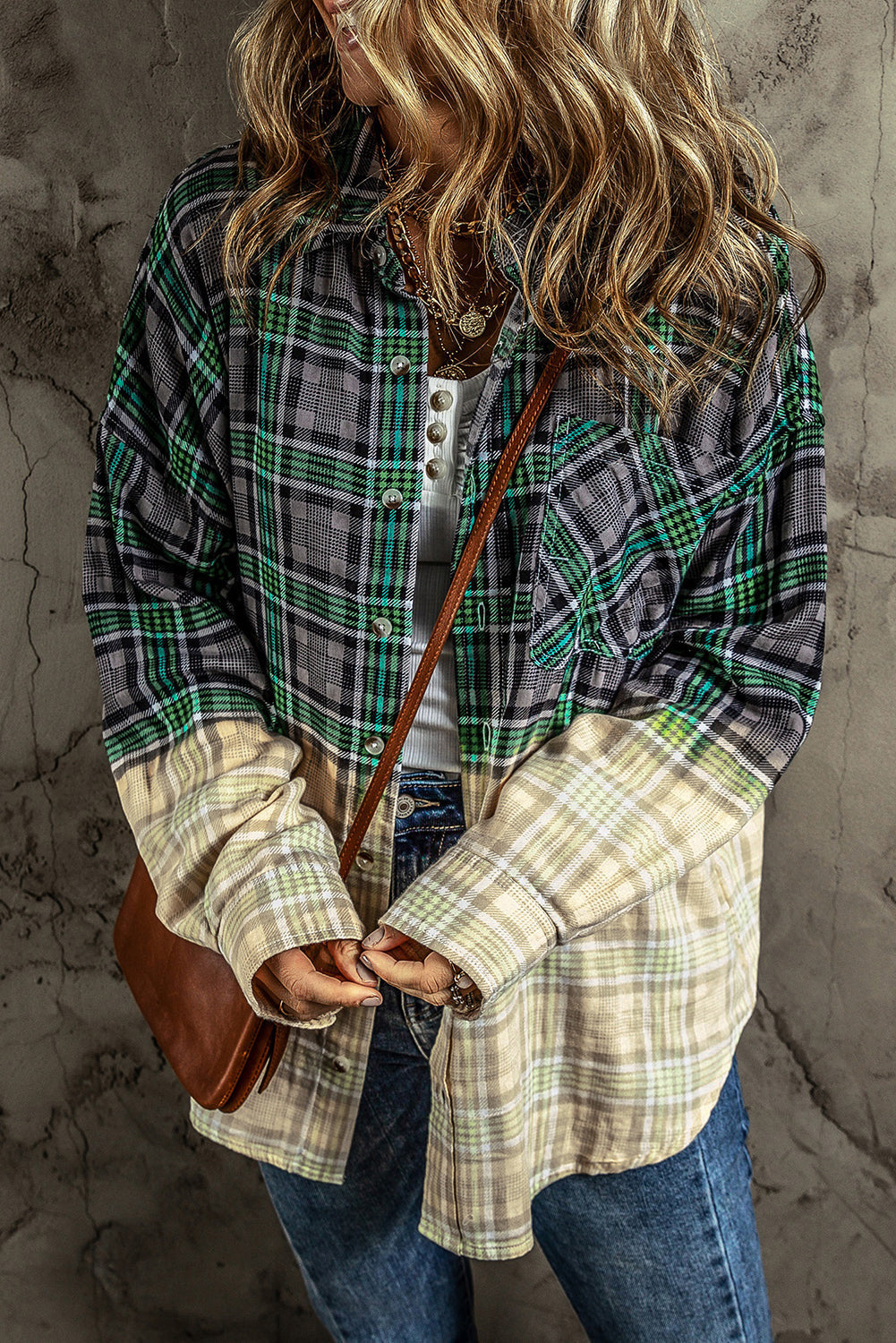 R&B | Patchwork Cam Jacket in Checkered Cotton Blend Trendy und Unique