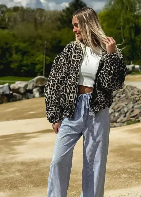 R&B | Leoparden Bomberjacke