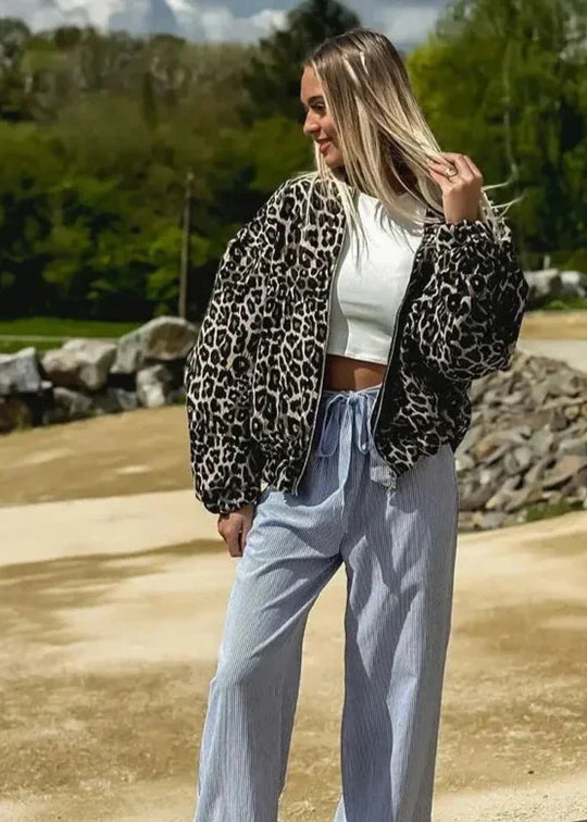 R&B | Leoparden Bomberjacke