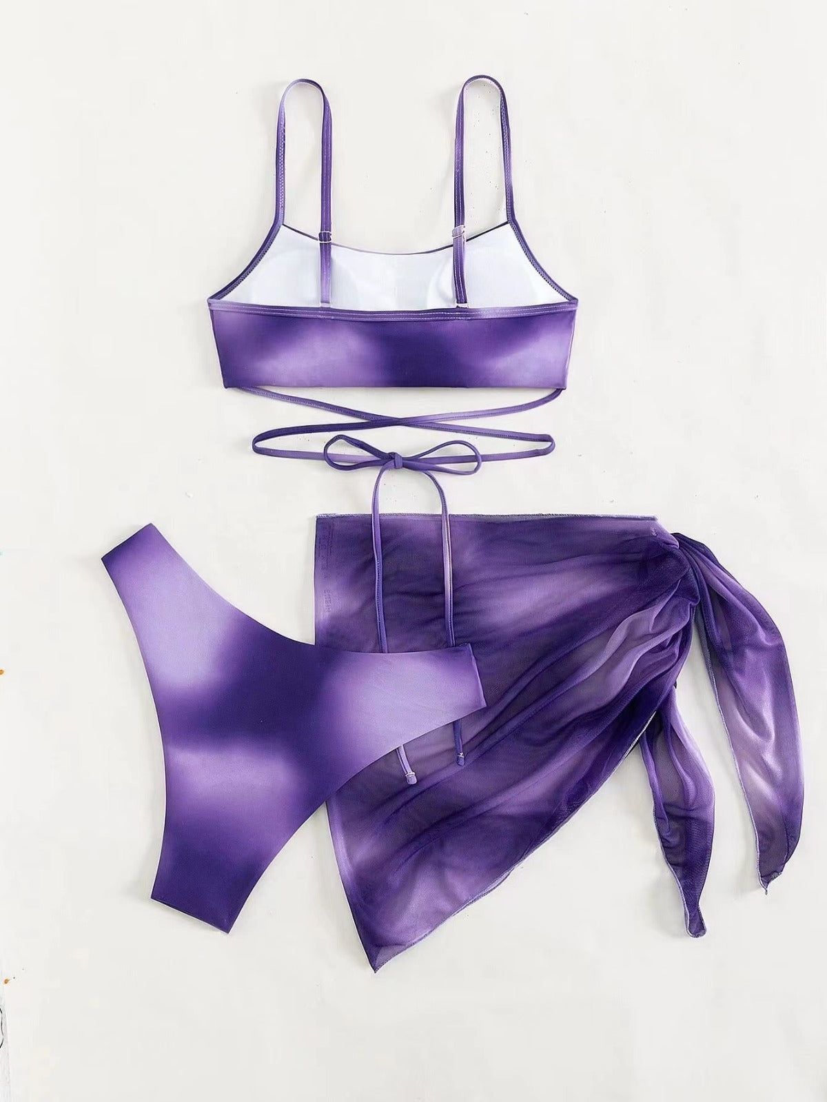 R&B | Tie-Dye dreiteiliger geteilter Bikini