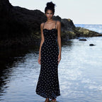 R&B | Kleid mit gepunkteten Strapsen mit Neckholder
