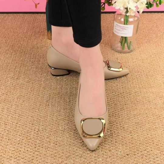 Damen-Halbschuhe mit flacher spitzer Zehe R&B R&B