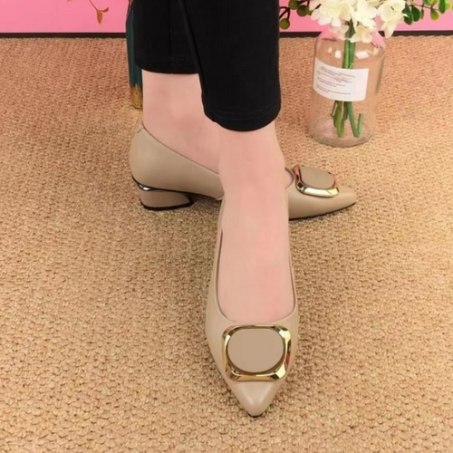 Damen-Halbschuhe mit flacher spitzer Zehe R&B R&B