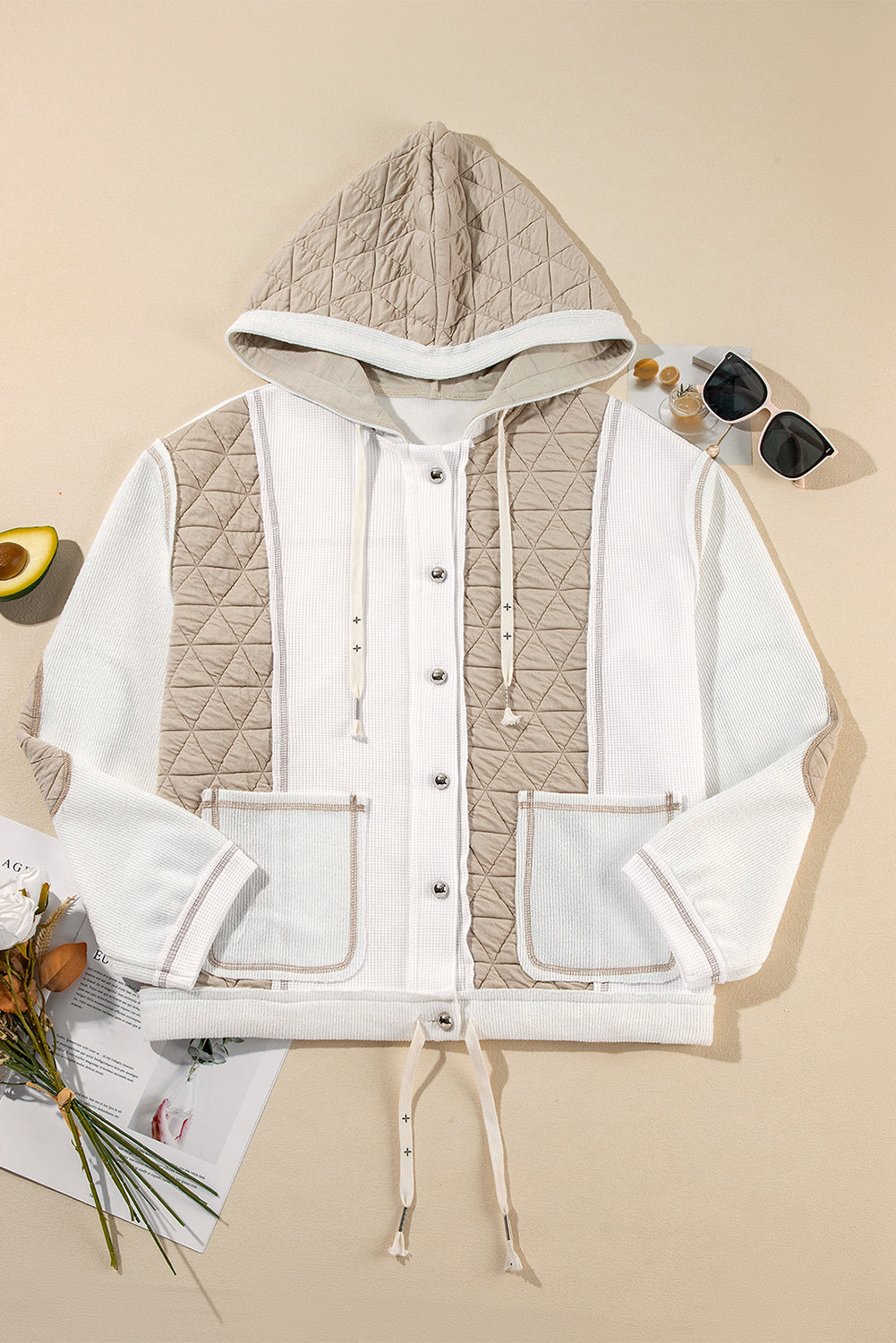 R&B | Lässige Gesteppte Jacke Baumwollmischung Funktional und Modisch