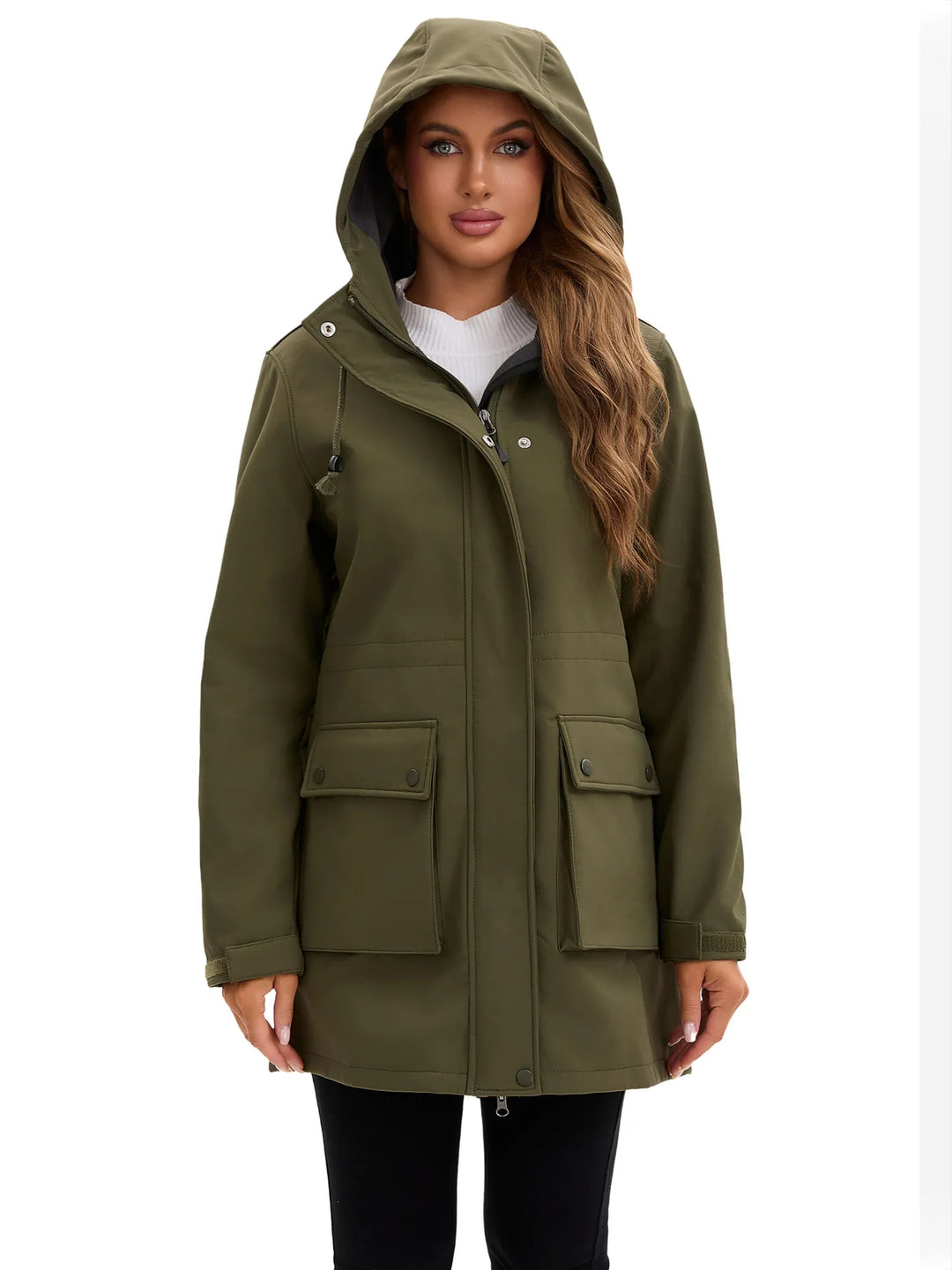 R&B | Wasserdichte Softshell-Damenjacke mit Kapuze