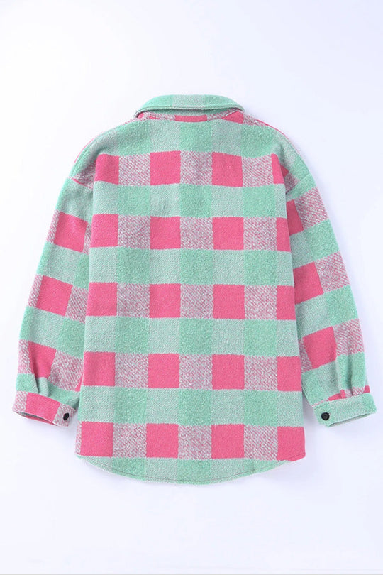 R&B | Karo Farbblock Freizeit Übergroße Jacke