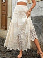 R&B | Boho-Spitzen-Maxi-Rock für Damen