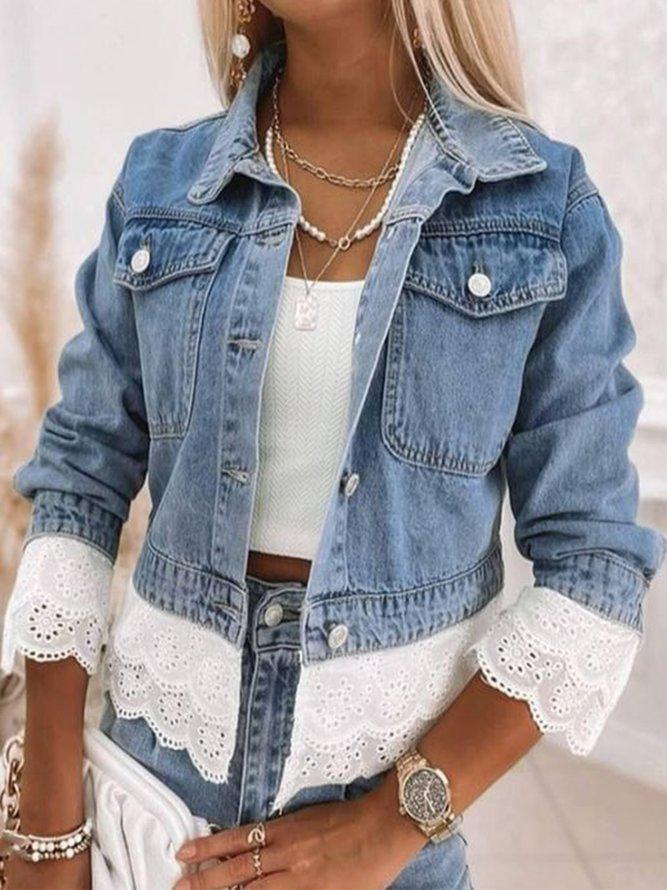 R&B | Blau Patchwork Denim Outerwear