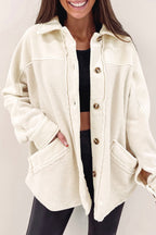 R&B | Weiche Fleecejacke mit Großen Knöpfen Polyester Komfort und Warmer Stil