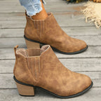 Vintage Stiefeletten mit dicken Absätzen R&B
