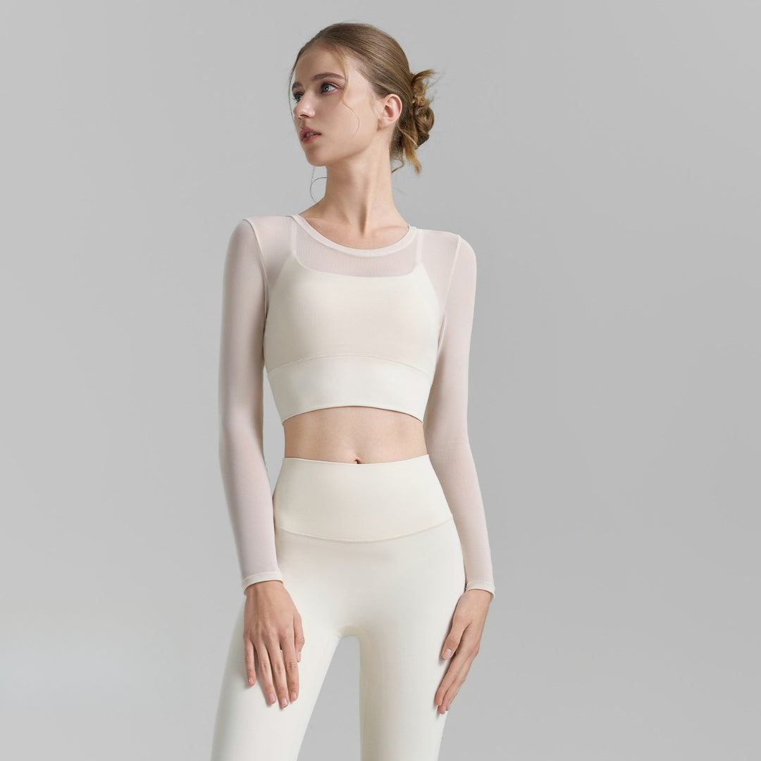 R&B | Fake zwei sexy Mesh-Yoga-Kleidung
