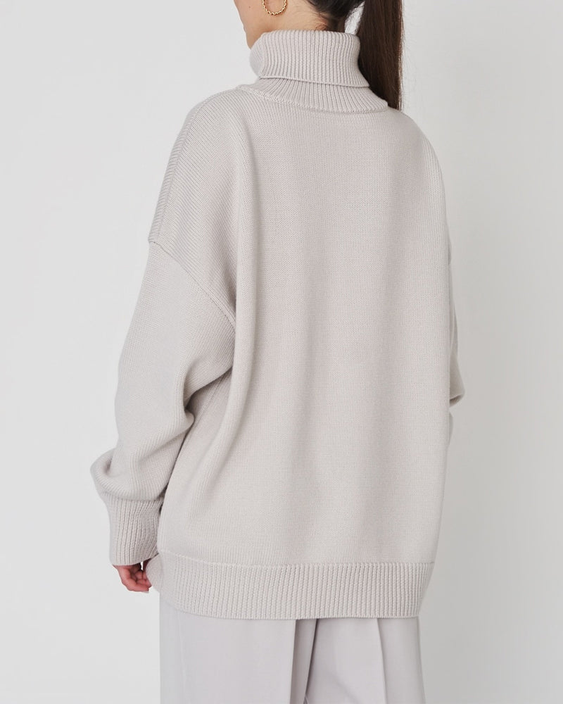 R&B | Eleganter Oversized Damen Rollkragenpullover Aus Baumwolle
