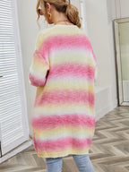 R&B | Engel Flügel Vollgröße Gefütterte Offene Vorderansicht Gradient Cardigan