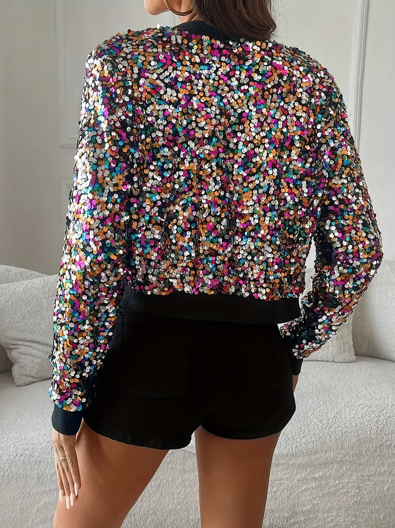 Damen Bomberjacke mit Pailletten - R&B