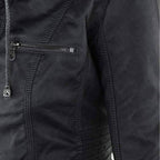 R&B | Damen Slim Fit PU-Leder Zip-Up Hoodie