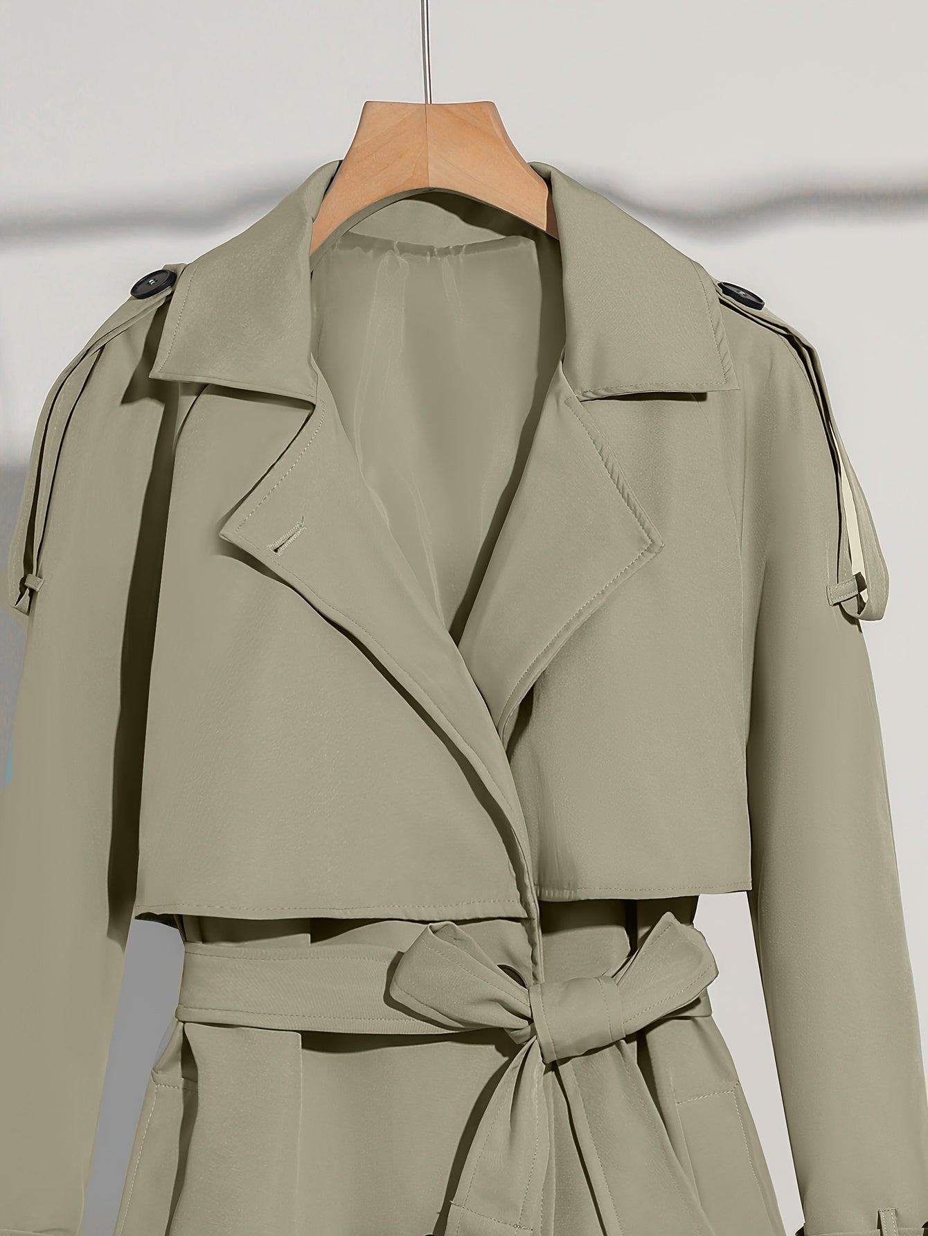 R&B | Mantel mit Gürtel-Design Casual Plus Size für Frauen Perfekt für lässige Tage