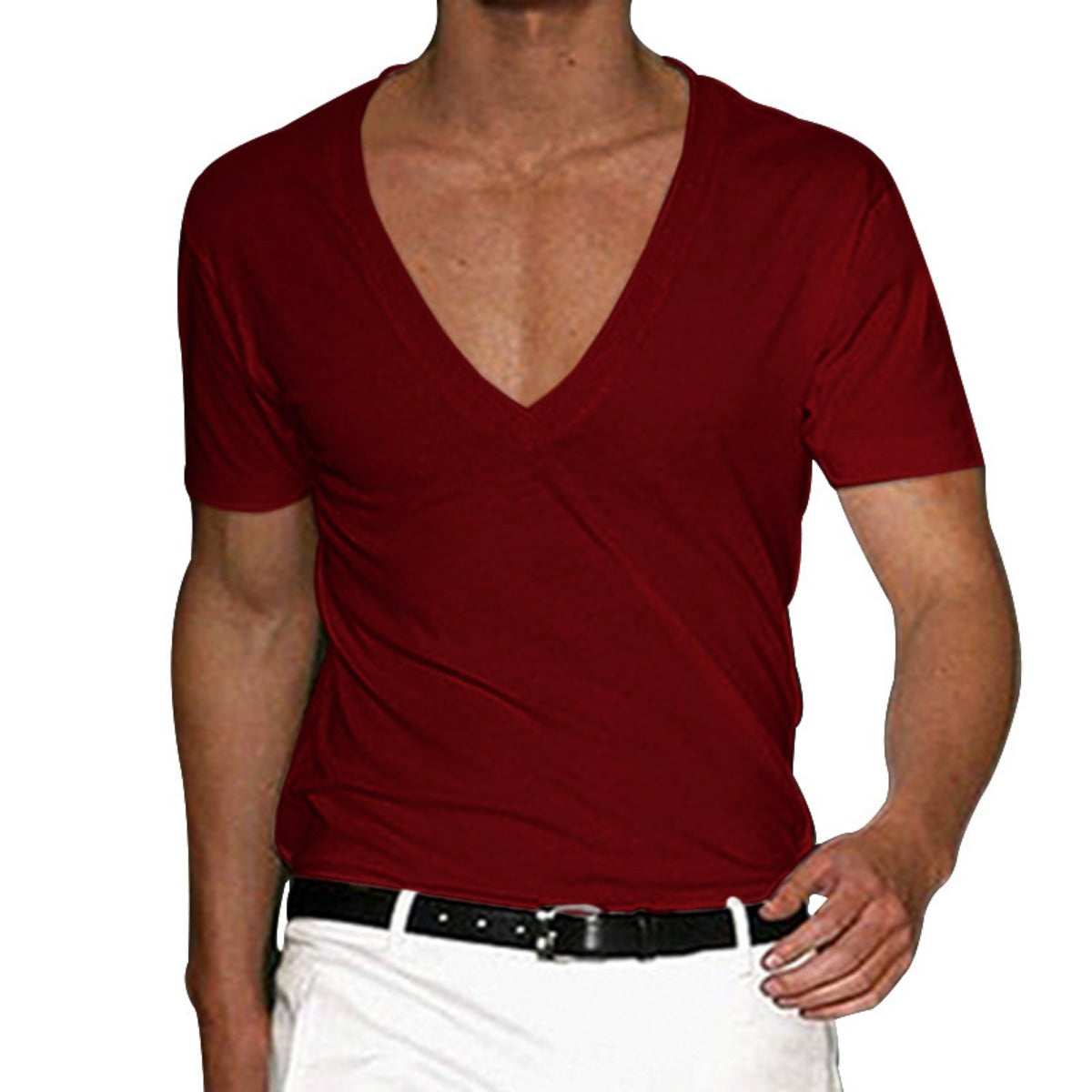 R&B | Slim Fit T-Shirt mit V-Ausschnitt