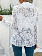 R&B | Offener Vorderer Floralspitzen Revers Blazer