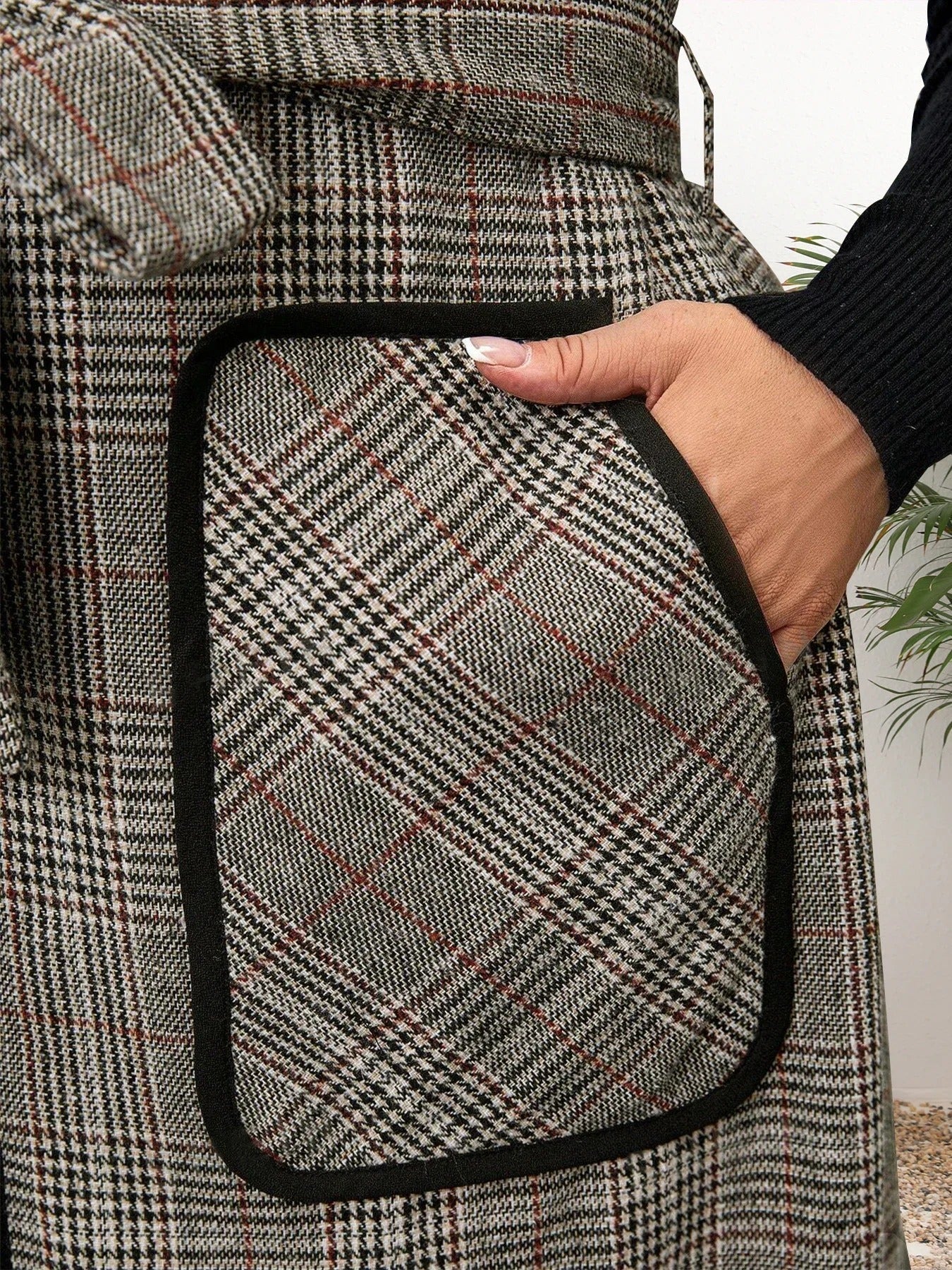 R&B | Elegante Ärmellose Weste Im Karodesign