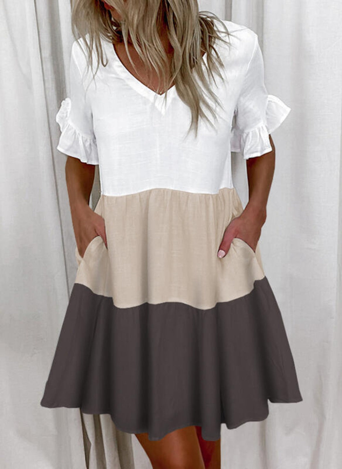 R&B | Pendelkleid mit V-Ausschnitt