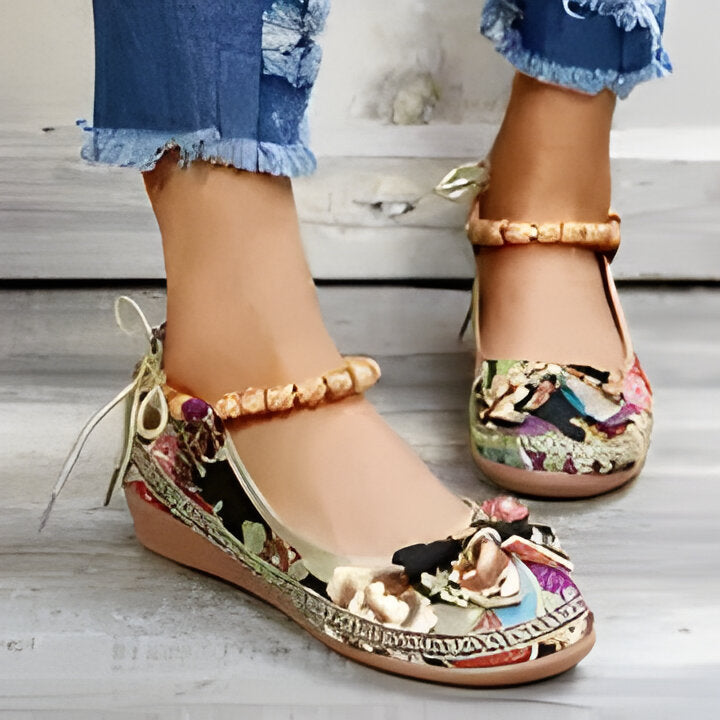 Jasmine | Flache Schuhe mit Blumenmuster für Frauen R&B