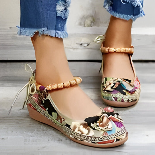 Jasmine | Flache Schuhe mit Blumenmuster für Frauen R&B